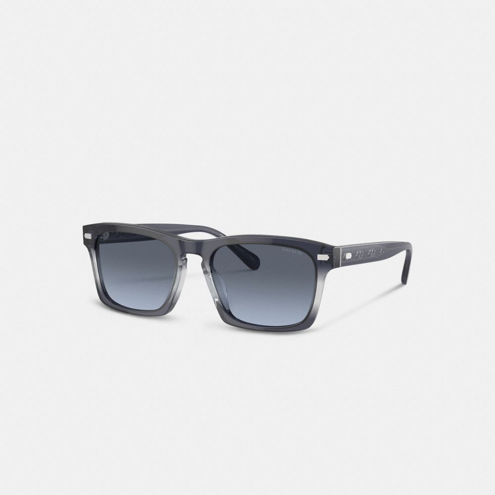 Blue Men Coach Keyhole Square Gradient Sunglasses | MY_CH64207