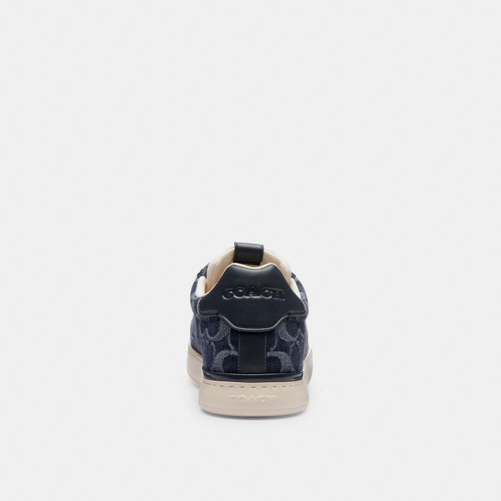 Blue Men Coach Lowline Low Top In Signature Denim Denim Sneakers | MY_CH65078