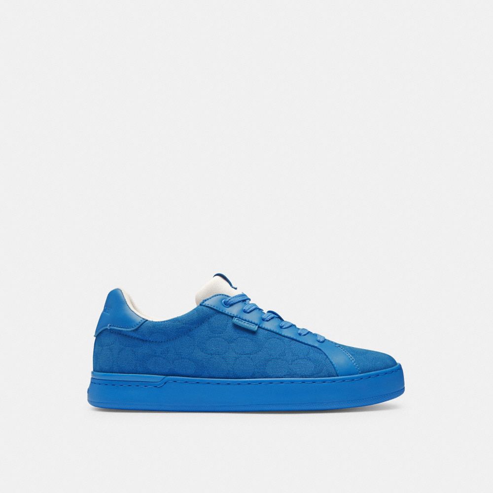 Blue Men Coach Lowline Low Top In Signature Canvasberry Sneakers | MY_CH78872