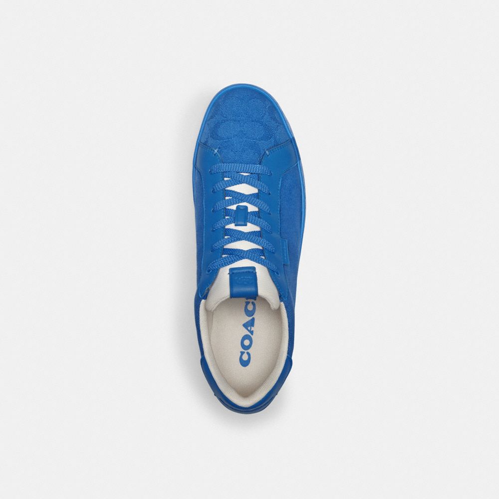 Blue Men Coach Lowline Low Top In Signature Canvasberry Sneakers | MY_CH78872