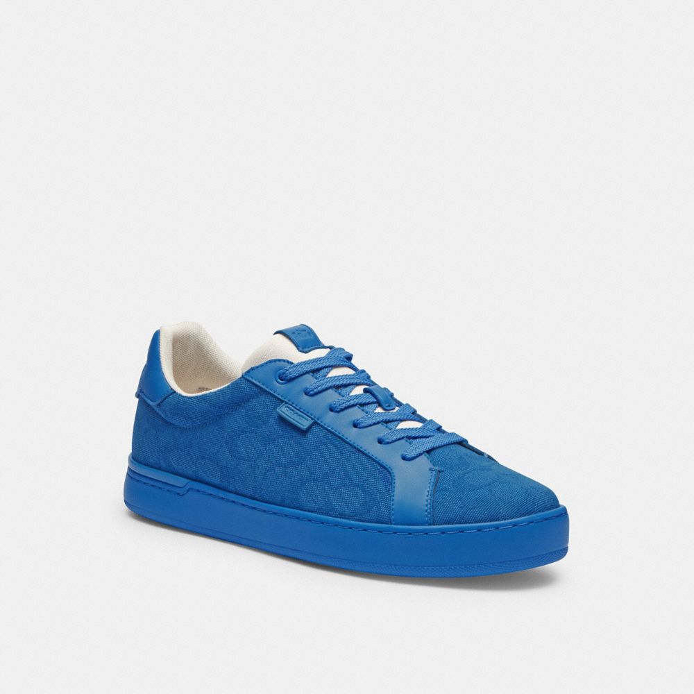 Blue Men Coach Lowline Low Top In Signature Canvasberry Sneakers | MY_CH78872