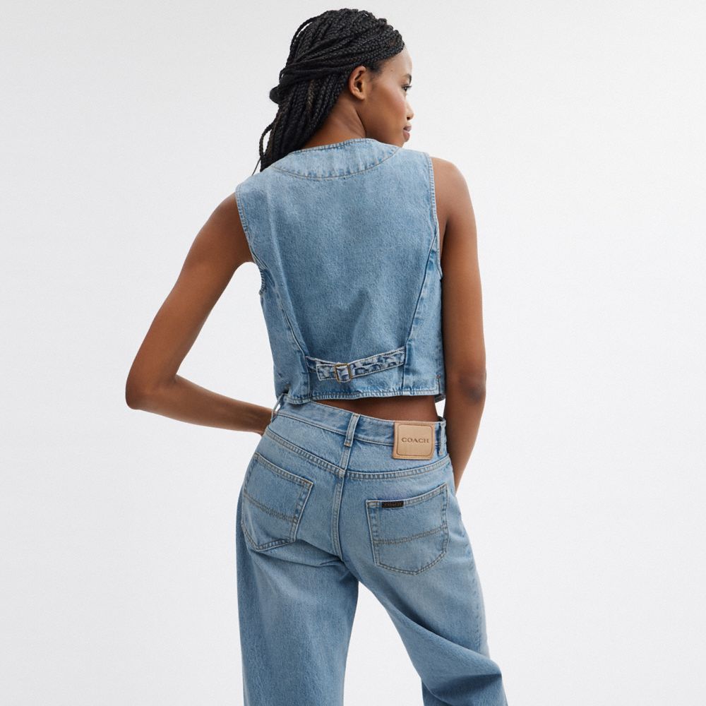 Blue Women Coach Denim In Organic Cotton Tops | MY_CH57137