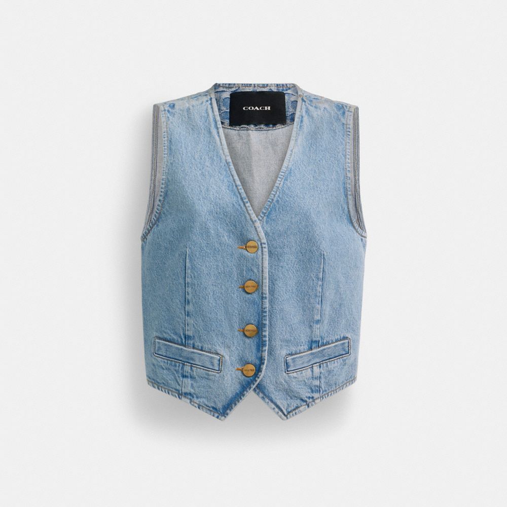 Blue Women Coach Denim In Organic Cotton Tops | MY_CH57137