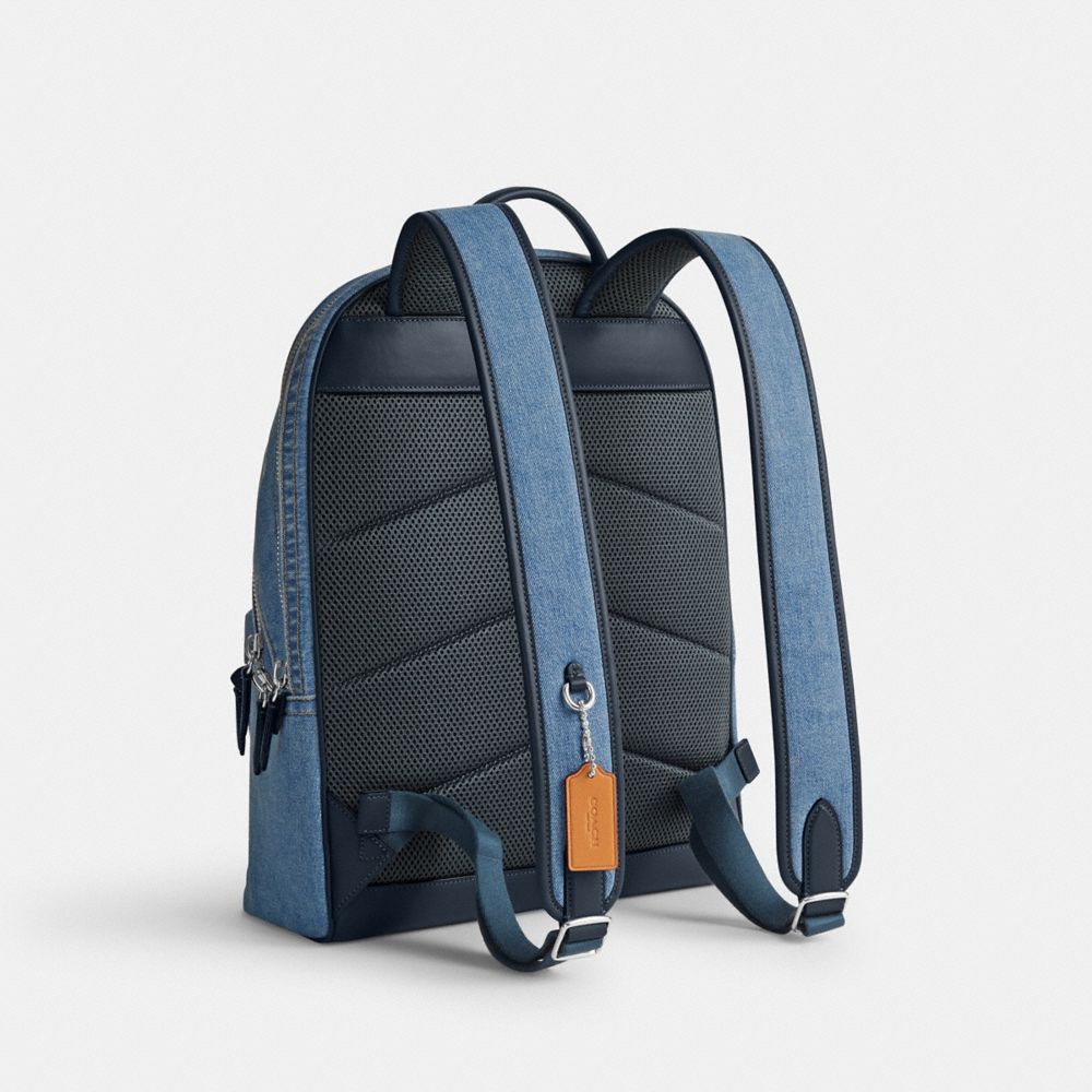 Blue / Indigo Blue Men Coach Charter Denim Backpacks | MY_CH94202