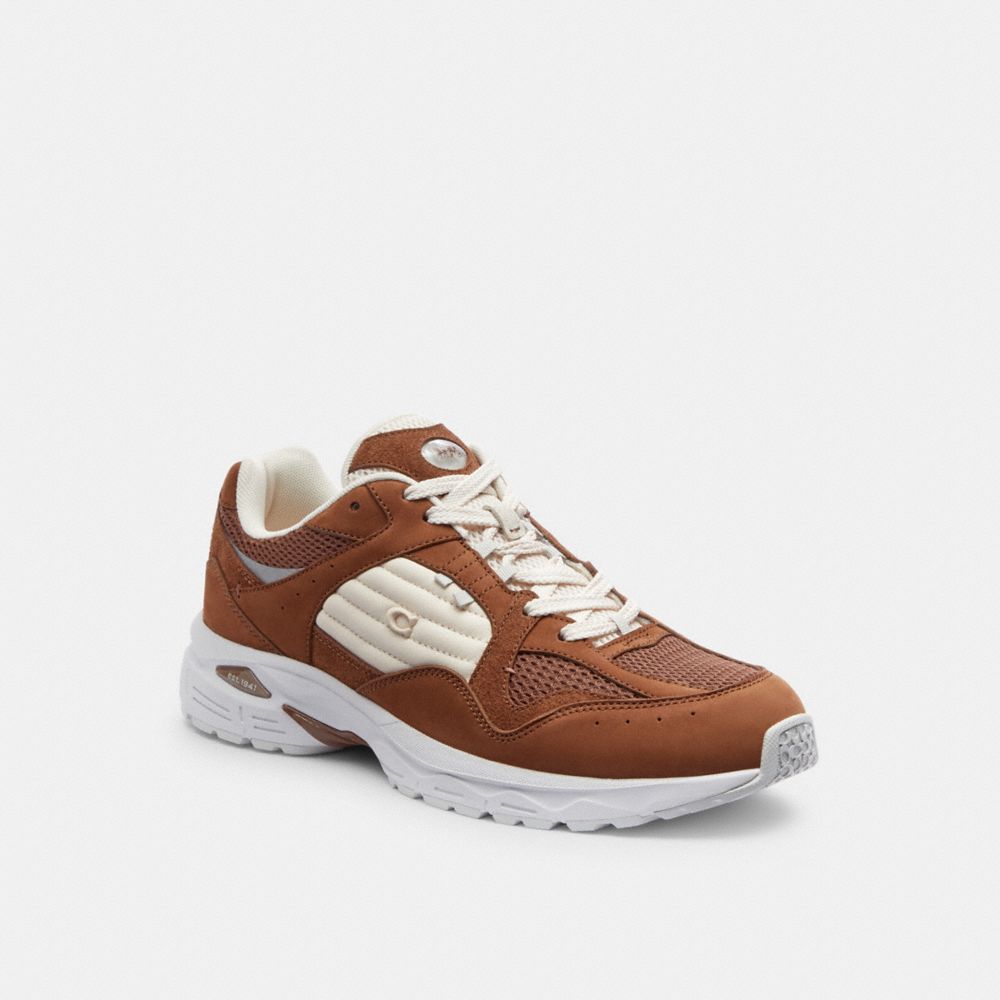 Brown Men Coach C301 Sneakers | MY_CH52594