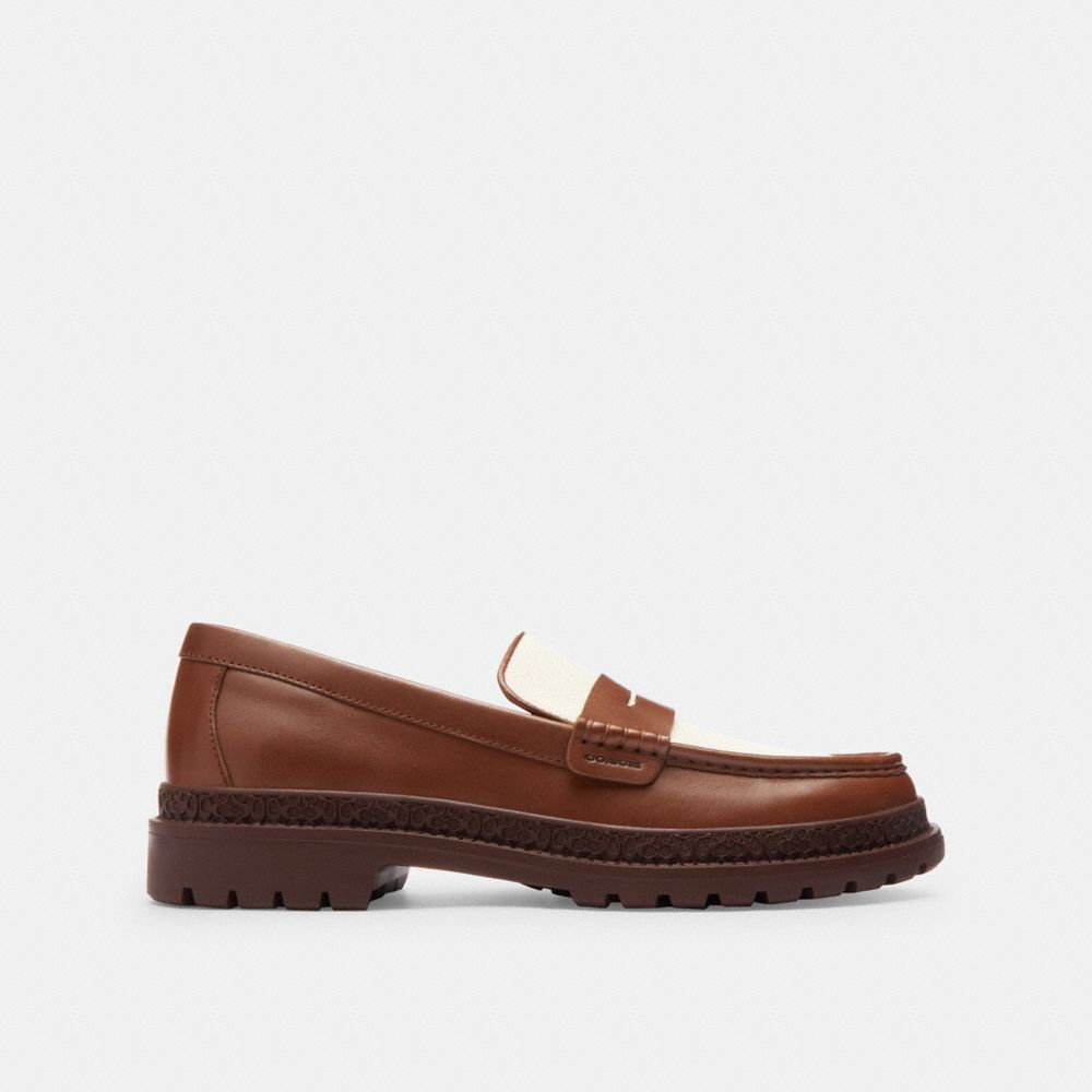 Brown Men Coach Cooper Loafers | MY_CH77856