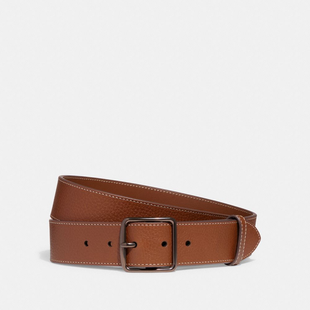 Brown Men Coach Harness Buckle Belt 38 Mm Belts | MY_CH32193