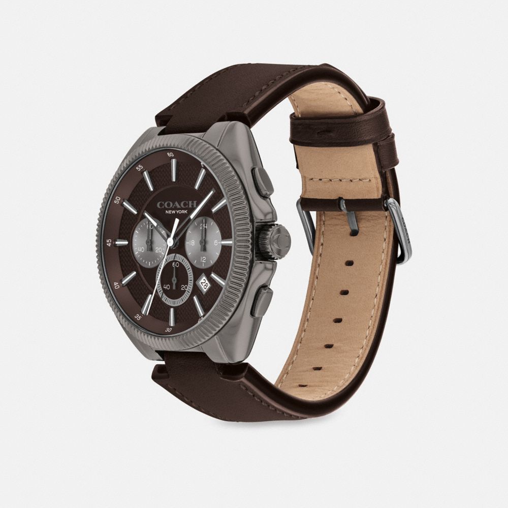 Brown Men Coach Jackson 45 Mm Watches | MY_CH12198