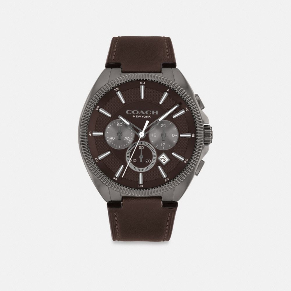 Brown Men Coach Jackson 45 Mm Watches | MY_CH12198