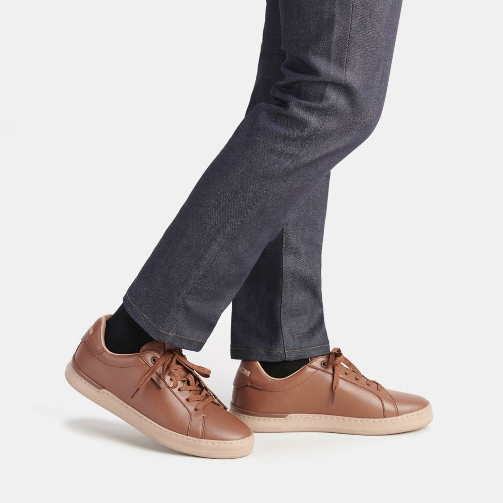 Brown Men Coach Lowline Low Top Sneakers | MY_CH30605