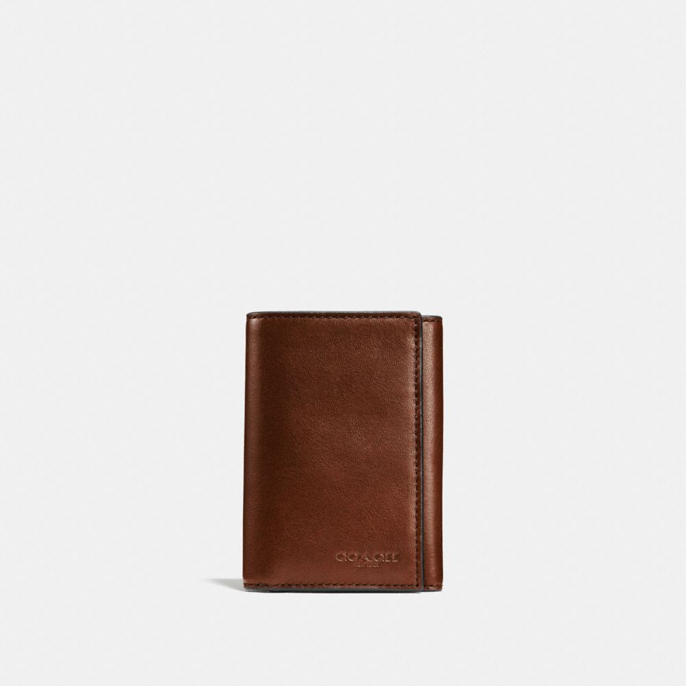 Brown Men Coach Trifold Wallet Billfolds | MY_CH17319