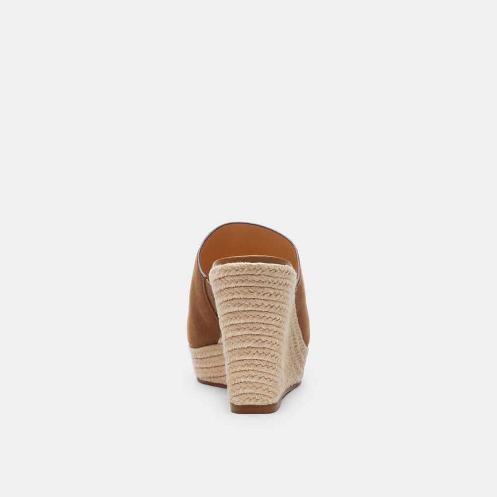 Brown Women Coach Gloria Wedge Coconut Sandals | MY_CH40007