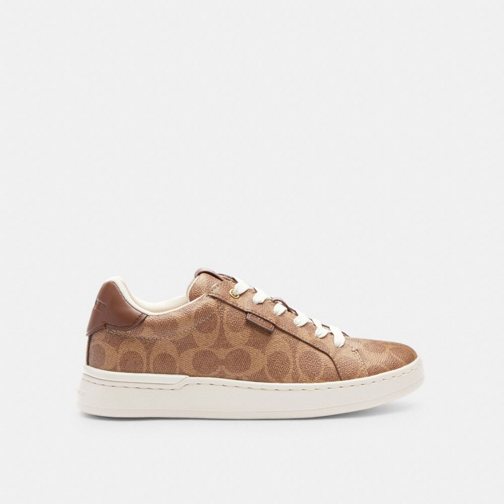 Brown Women Coach Lowline Luxe Low Top Tan Sneakers | MY_CH89238