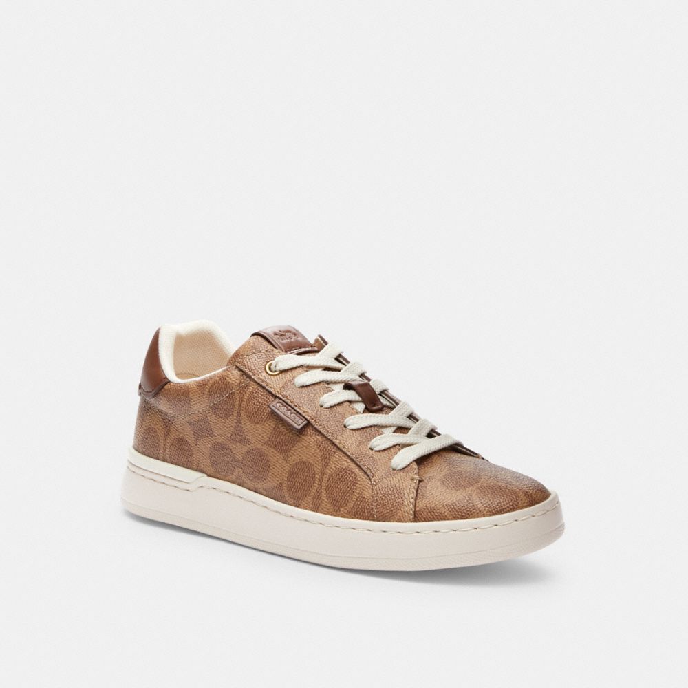 Brown Women Coach Lowline Luxe Low Top Tan Sneakers | MY_CH89238