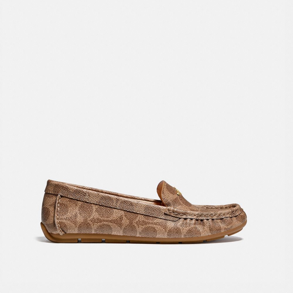 Brown Women Coach Marley Driver Loafers | MY_CH81842