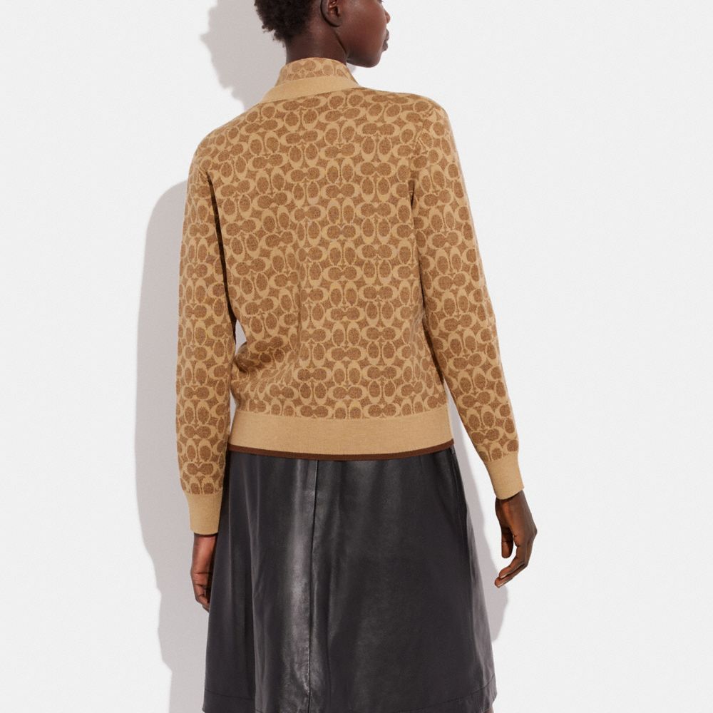 Brown Women Coach Signature Cardigan | MY_CH37193