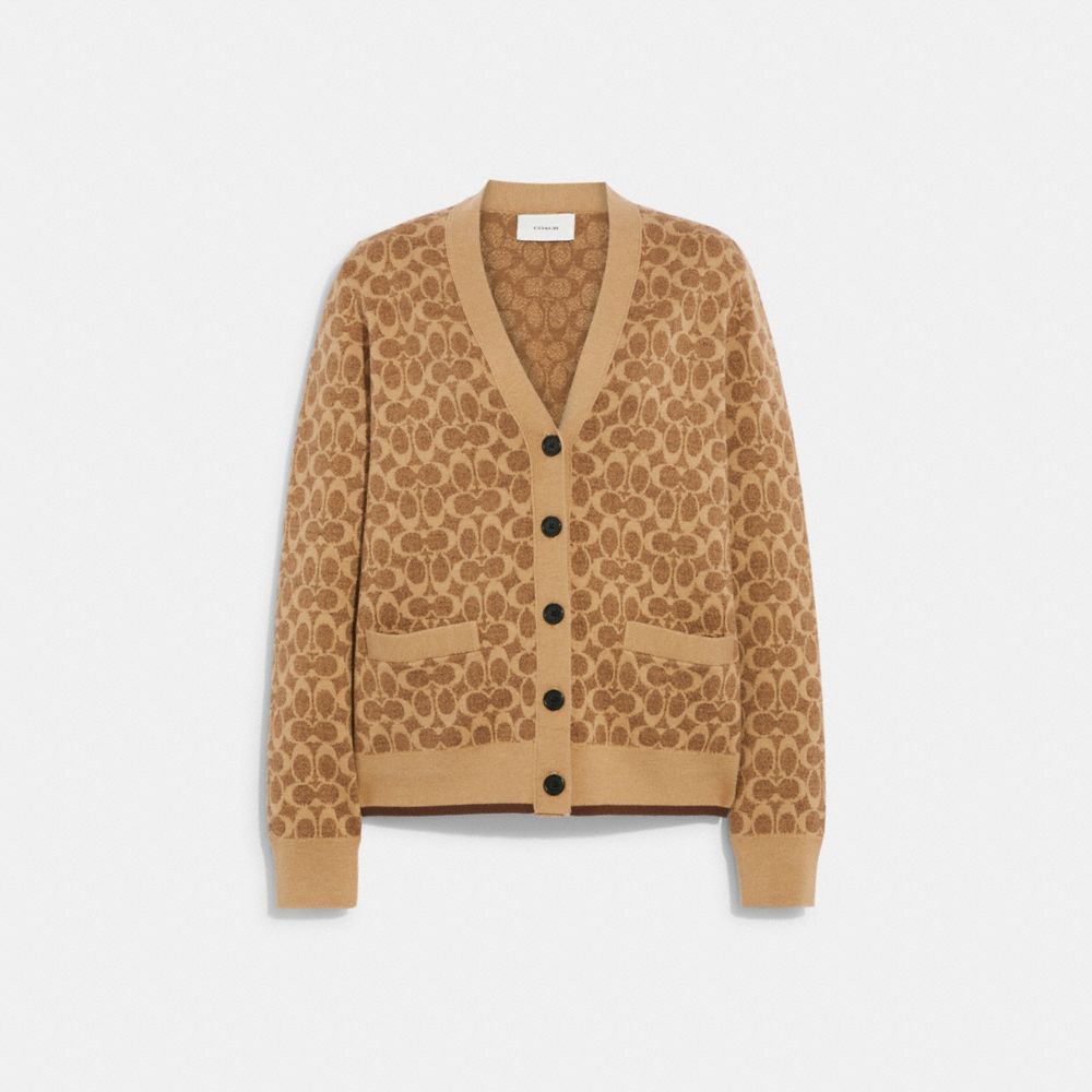 Brown Women Coach Signature Cardigan | MY_CH37193