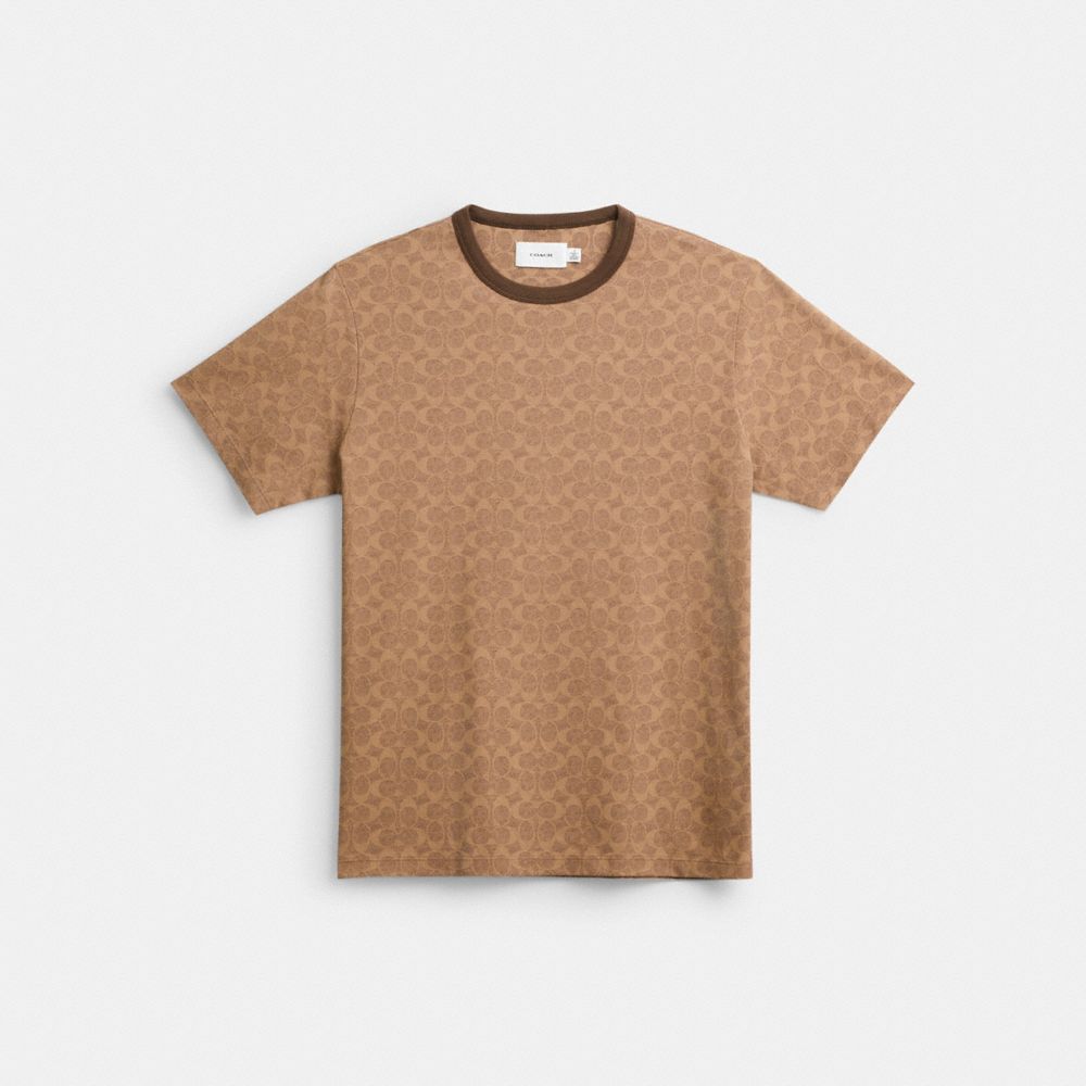 Brown Women Coach Signature T Shirts | MY_CH48580