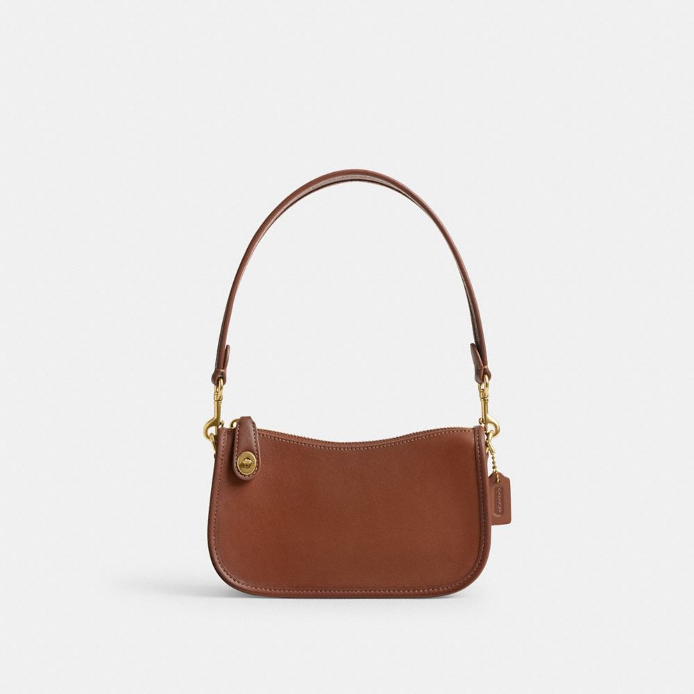 Brown Women Coach Swinger 20 Smooth Leather Shoulder Bags | MY_CH71891