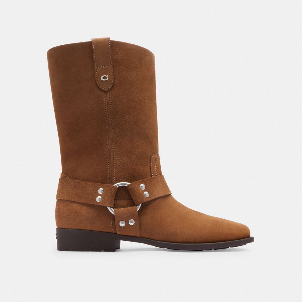 Brown Women Coach Tara Biker Coconut Boots | MY_CH30188