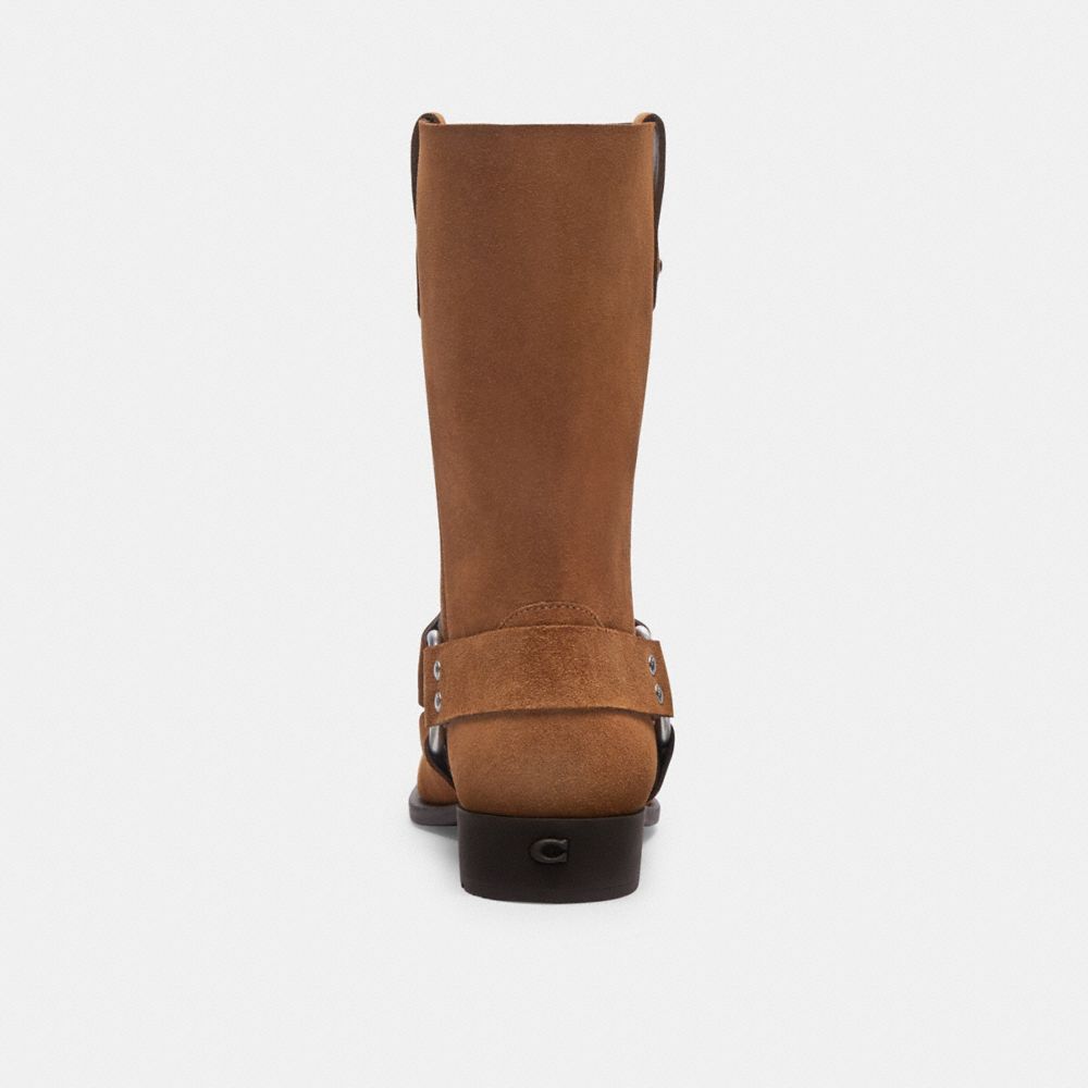 Brown Women Coach Tara Biker Coconut Boots | MY_CH30188