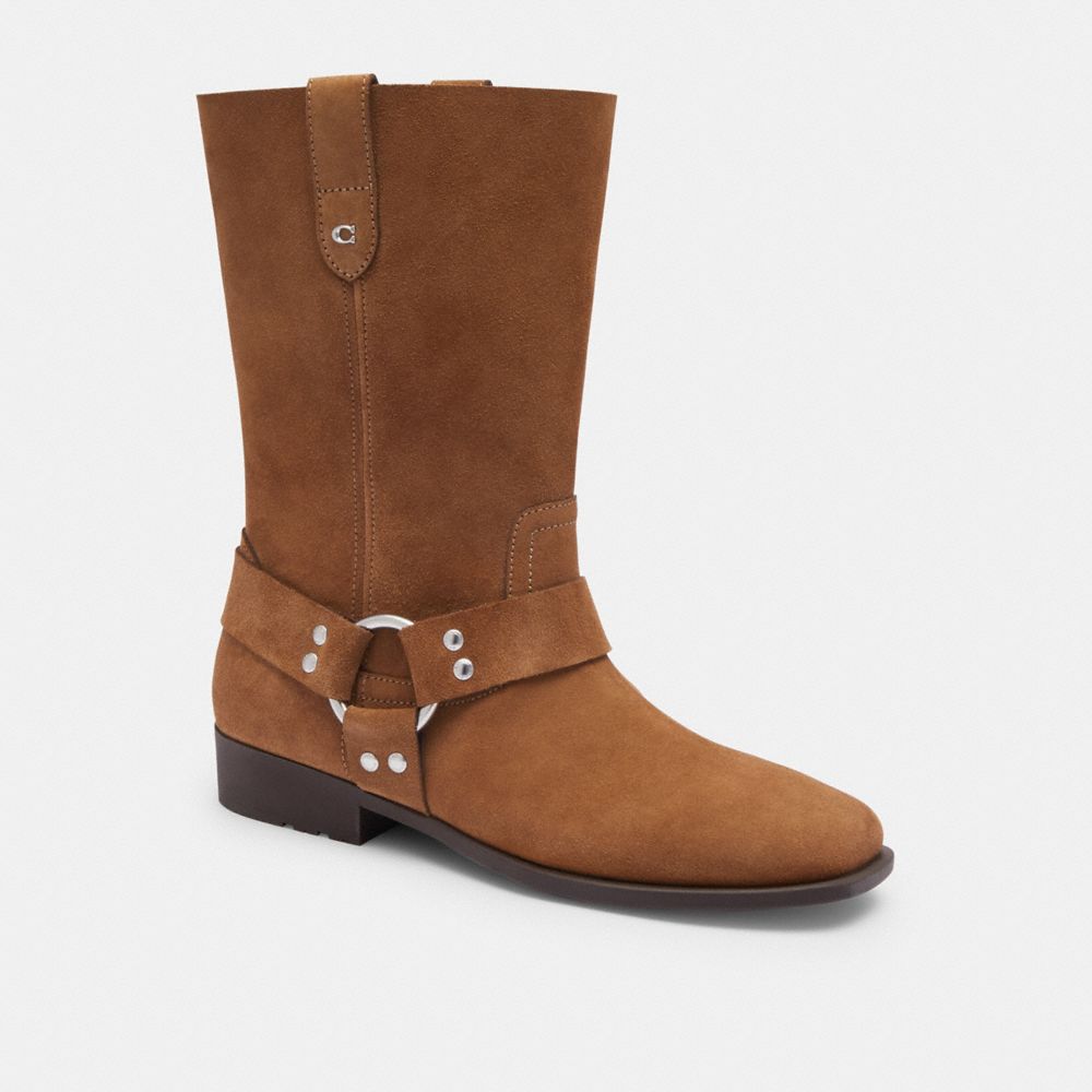 Brown Women Coach Tara Biker Coconut Boots | MY_CH30188