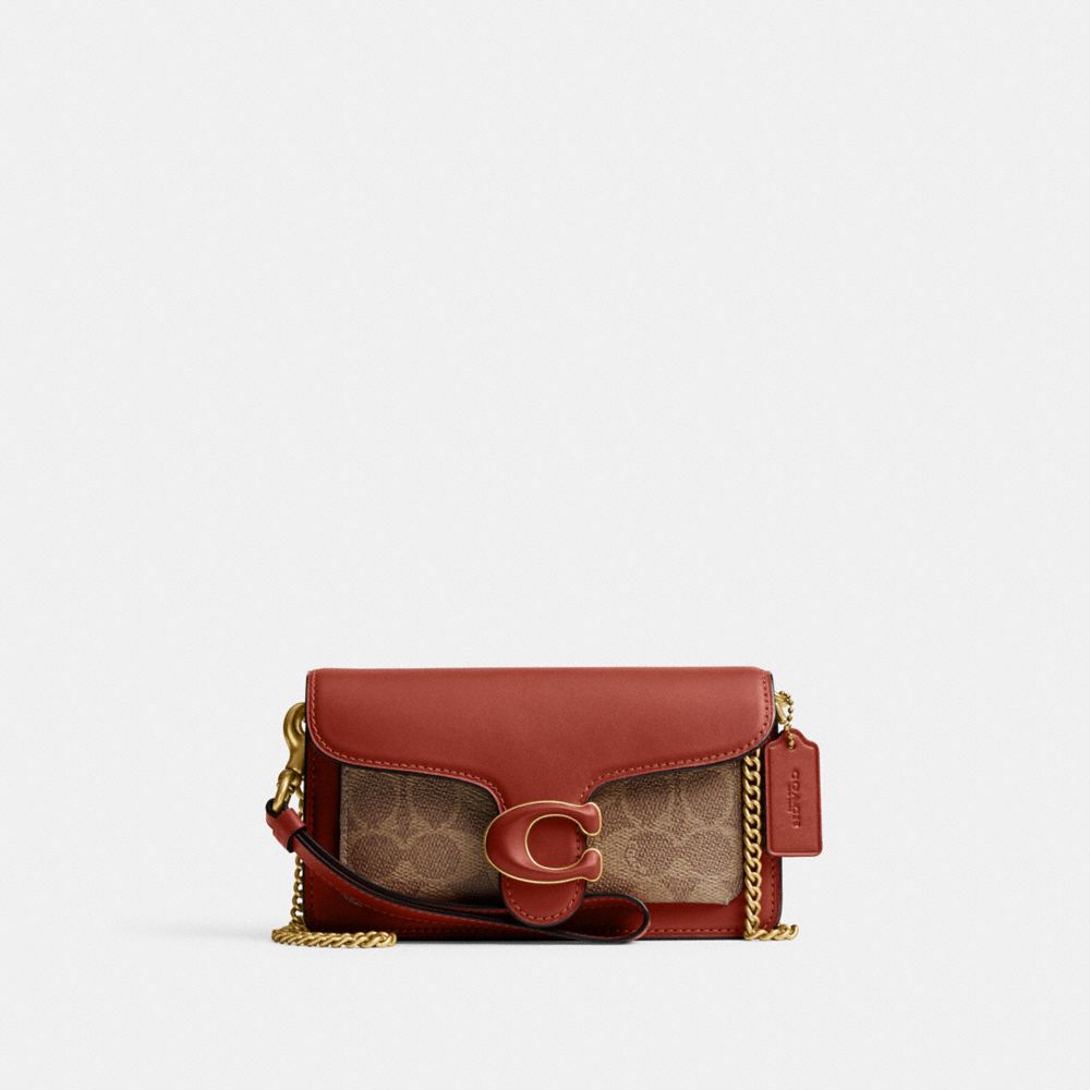 Brown / Red Women Coach Tabby Crossbody In Signature Small Wallets | MY_CH26151