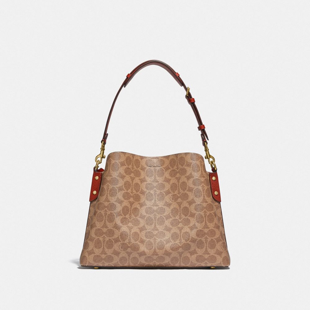 Brown / Red Women Coach Willow In Signature Shoulder Bags | MY_CH89354