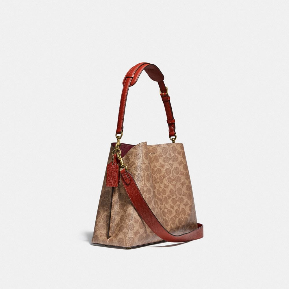 Brown / Red Women Coach Willow In Signature Shoulder Bags | MY_CH89354