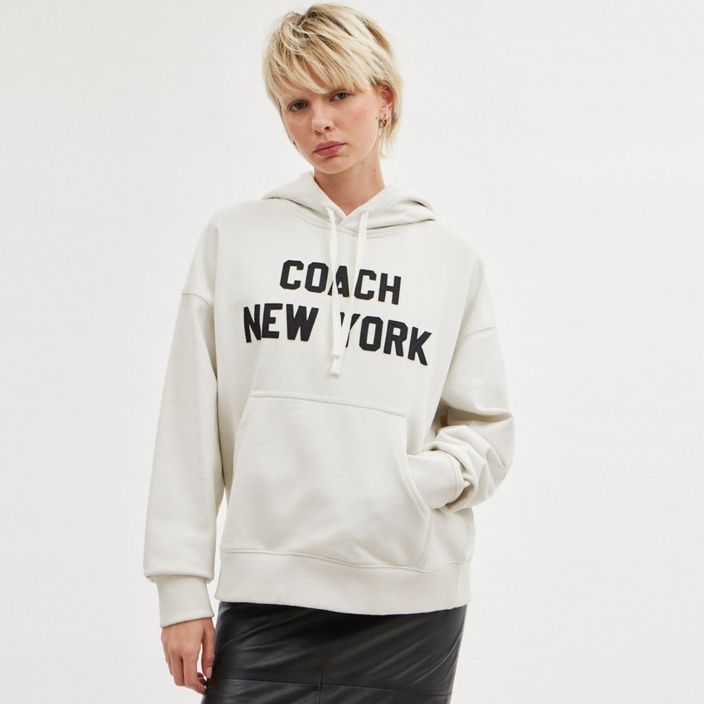 Cream Men Coach Hoodie Cream Sweatshirts | MY_CH90480