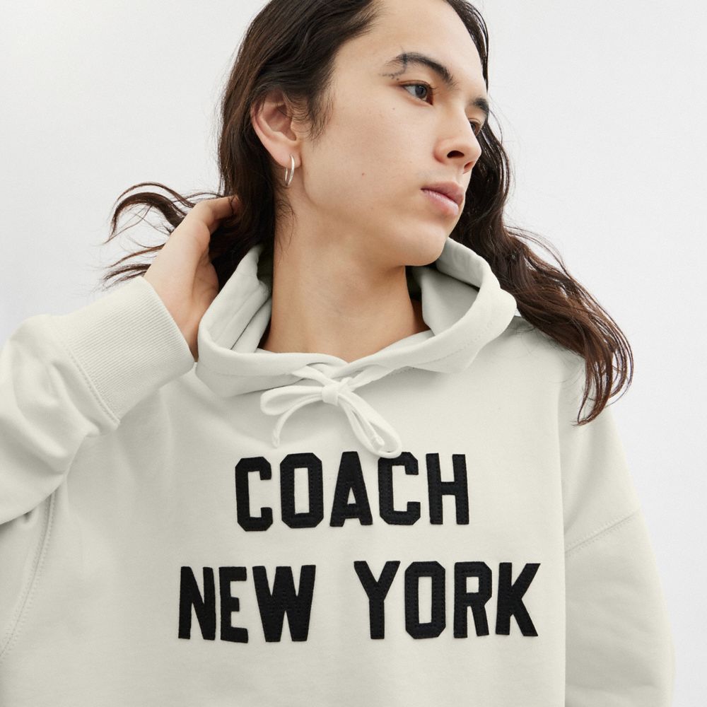 Cream Men Coach Hoodie Cream Sweatshirts | MY_CH90480