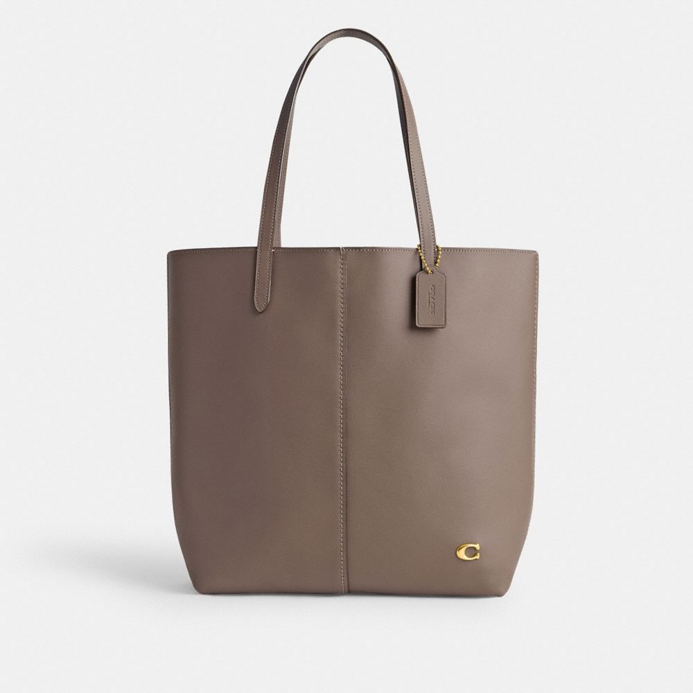 Dark Grey Women Coach North Brass Tote Bag | MY_CH59386