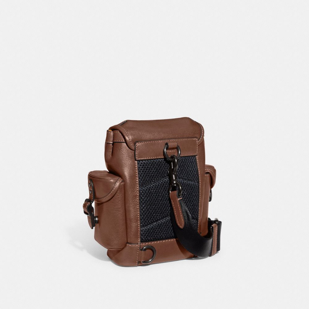 Dark Men Coach Hitch 13 Leather Backpacks | MY_CH51675