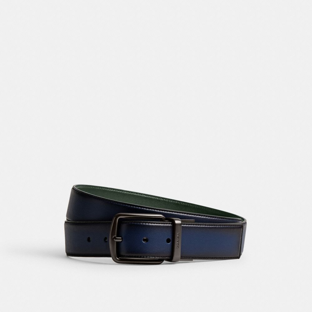 Deep Blue Men Coach Harness Buckle Cut To Size Reversible Belt 38 Mm Belts | MY_CH74946