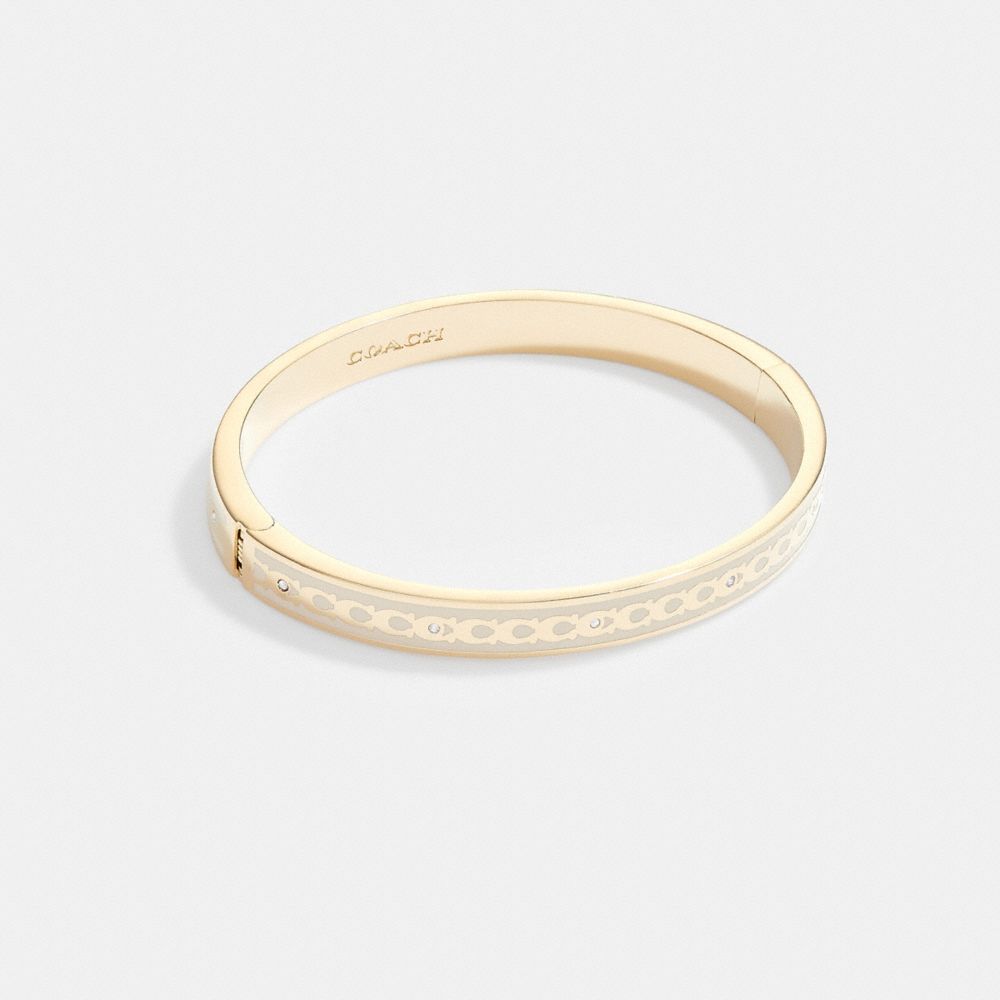 Gold Women Coach 6 Mm Signature Enamel Bangle Bangles | MY_CH67193