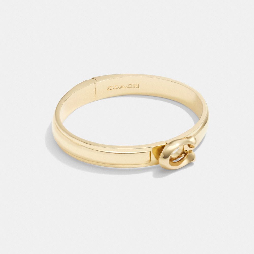 Gold Women Coach Tabby Hinged Bangle Bangles | MY_CH23385