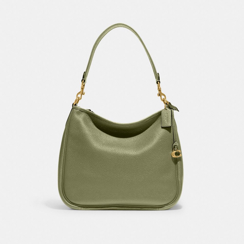 Green Women Coach Cary Pebble Leather Shoulder Bags | MY_CH58696