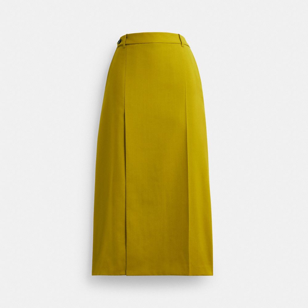 Green Women Coach Long Tailored Skirt | MY_CH51086