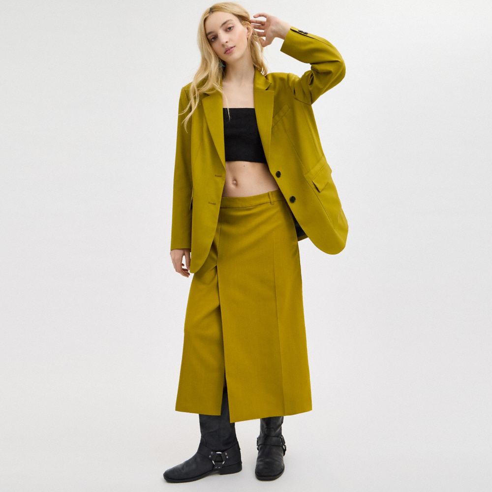 Green Women Coach Tailored Jackets | MY_CH46336