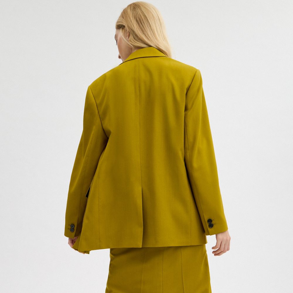 Green Women Coach Tailored Jackets | MY_CH46336