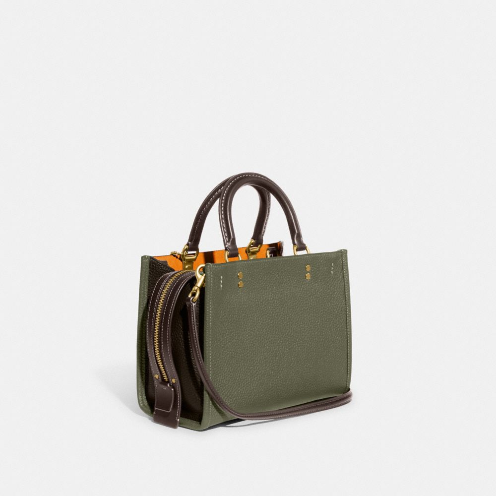 Green / Orange Women Coach Rogue 25 In Regenerative Leather Glovetanned Leather Shoulder Bags | MY_CH22907