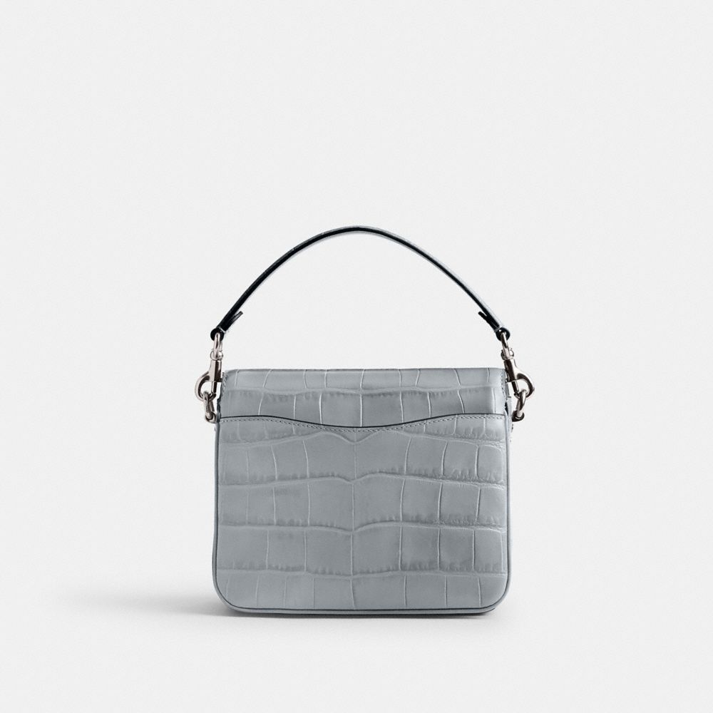 Grey Blue Women Coach Cassie 19 Croc Embossed Leather Crossbody Bags | MY_CH34461