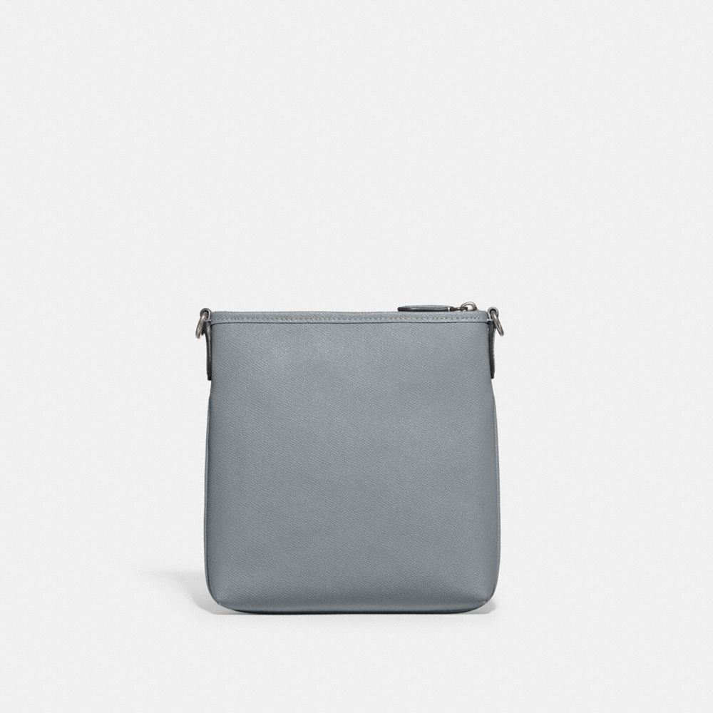 Grey Blue Women Coach Kitt Messenger Crossgrain Leather Crossbody Bags | MY_CH94802