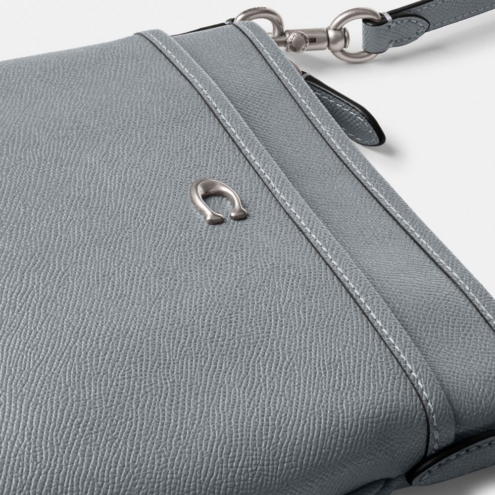 Grey Blue Women Coach Kitt Messenger Crossgrain Leather Crossbody Bags | MY_CH94802