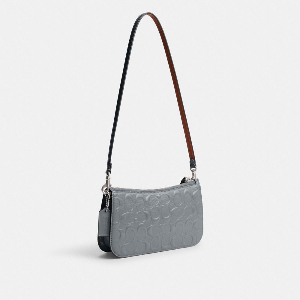 Grey Blue Women Coach Penn In Signature Leather Shoulder Bags | MY_CH10983