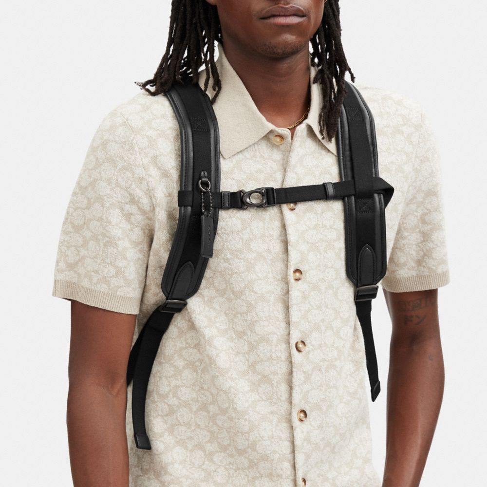 Grey Men Coach Beck Roll Top In Signature Backpacks | MY_CH92550