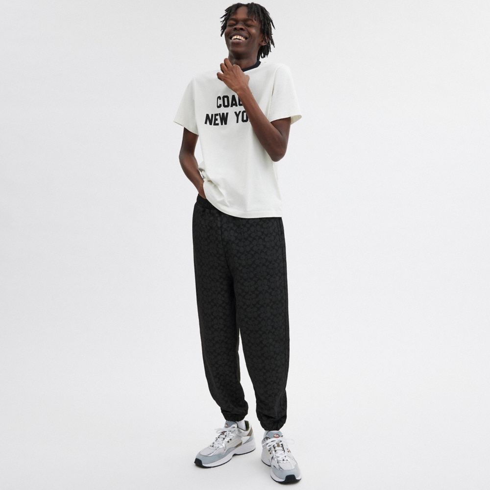 Grey Men Coach Essential Signature Signature Joggers | MY_CH48123