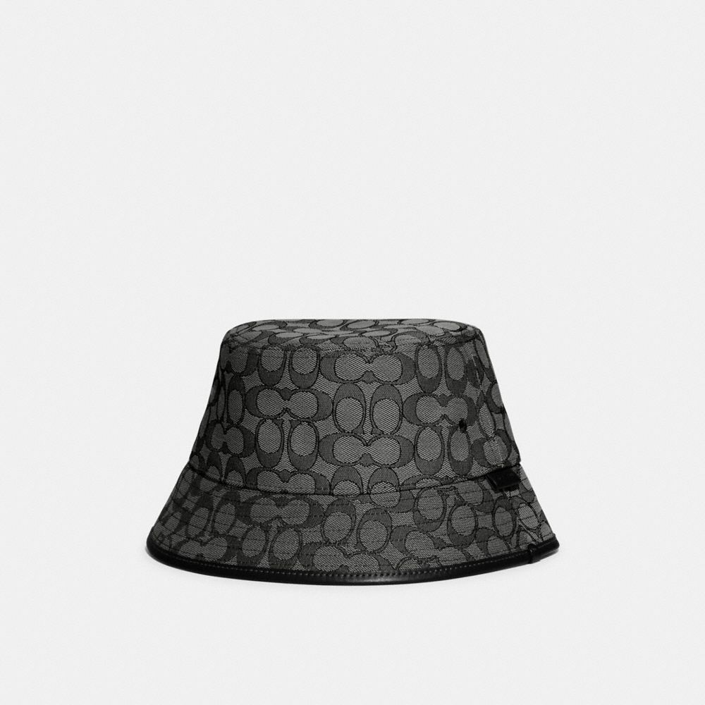 Grey Men Coach Signature Jacquard Bucket Hats | MY_CH28668