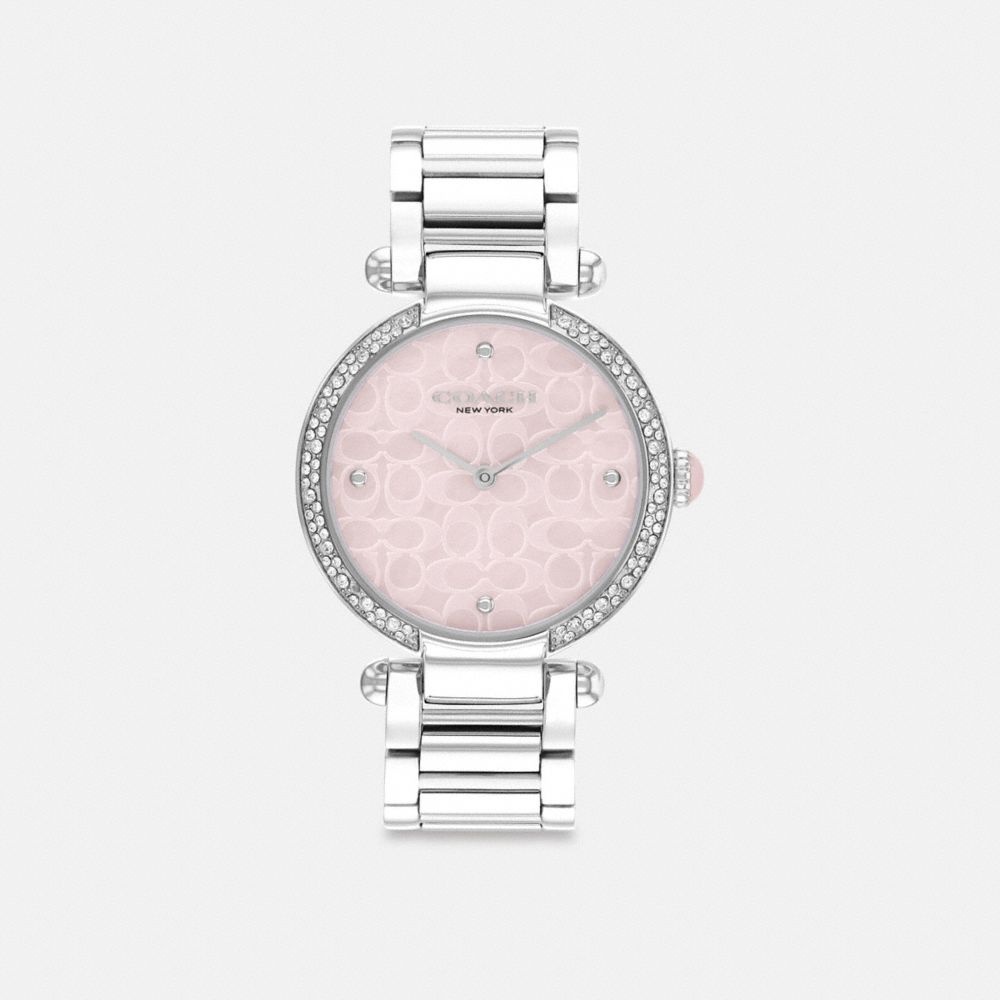 Grey / Pink Women Coach Cary 34 Mm Stainless Steel Watches | MY_CH21794