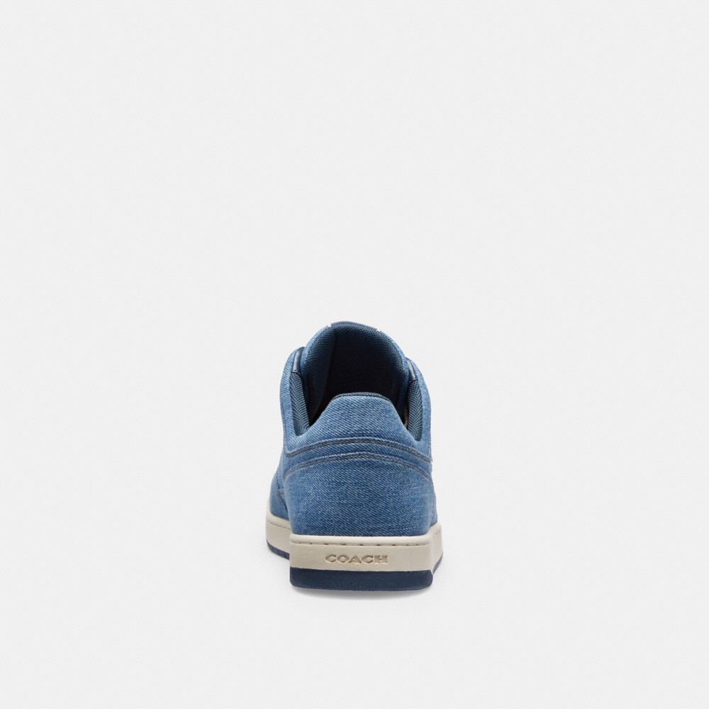 Indigo Blue Women Coach C201 Low Top Indigo Denim Sneakers | MY_CH16065